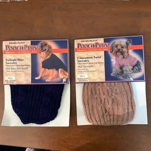 2 Pooch Plus Knitted Dog Sweaters Size XXS Item 45